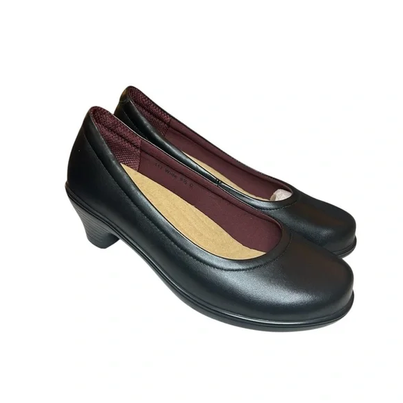 Orthofeet Bioheels Lilly black heels 2 inch comfortable size 9.5 wide - Picture 1 of 11